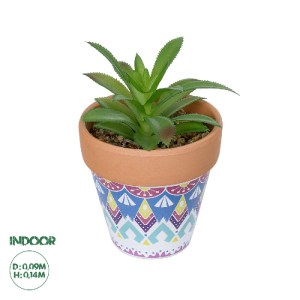 glo-21040-21040_0 GLOBOSTAR® ARTIFICIAL GARDEN SUCCULENT ALOE POTTED PLANT 21040 ΔΙΑΚΟΣΜΗΤΙΚΟ ΦΥΤΟ ΑΛΟΗ Φ9 X