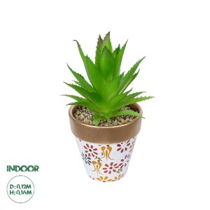 glo-21044-21044_0 GLOBOSTAR® ARTIFICIAL GARDEN SUCCULENT ALOE POTTED PLANT 21044 ΔΙΑΚΟΣΜΗΤΙΚΟ ΦΥΤΟ ΑΛΟΗ Φ12 