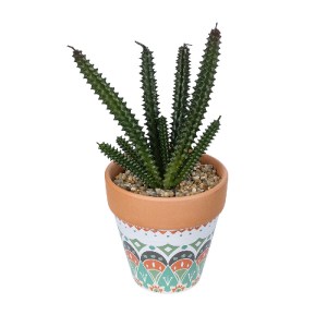 glo-21045-21045_2 GLOBOSTAR® ARTIFICIAL GARDEN SUCCULENT EUPHORBIA POTTED PLANT 21045 ΔΙΑΚΟΣΜΗΤΙΚΟ ΦΥΤΟ ΕΥΦΟ
