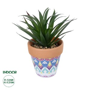 glo-21047-21047_0 GLOBOSTAR® ARTIFICIAL GARDEN SUCCULENT SANSEVIERIA POTTED PLANT 21047 ΔΙΑΚΟΣΜΗΤΙΚΟ ΦΥΤΟ ΣΑ