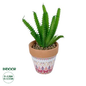 glo-21052-21052_0 GLOBOSTAR® ARTIFICIAL GARDEN SUCCULENT EUPHORBIA POTTED PLANT 21052 ΔΙΑΚΟΣΜΗΤΙΚΟ ΦΥΤΟ ΕΥΦΟ