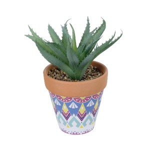 glo-21053-21053_2 GLOBOSTAR® ARTIFICIAL GARDEN SUCCULENT ALOE POTTED PLANT 21053 ΔΙΑΚΟΣΜΗΤΙΚΟ ΦΥΤΟ ΑΛΟΗ  Φ15