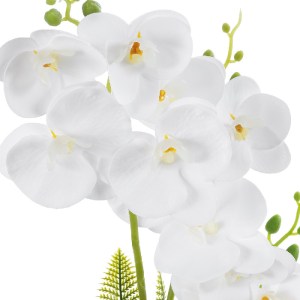 glo-21076-21076_3 GLOBOSTAR® ARTIFICIAL GARDEN WHITE ORCHID 21076 ΔΙΑΚΟΣΜΗΤΙΚΟ ΦΥΤΟ ΛΕΥΚΗ ΟΡΧΙΔΕΑ Υ45CM