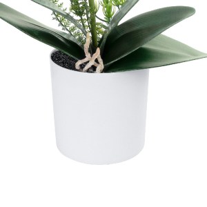 glo-21076-21076_4 GLOBOSTAR® ARTIFICIAL GARDEN WHITE ORCHID 21076 ΔΙΑΚΟΣΜΗΤΙΚΟ ΦΥΤΟ ΛΕΥΚΗ ΟΡΧΙΔΕΑ Υ45CM