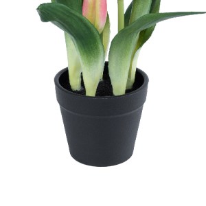 glo-21092-21092_4 GLOBOSTAR® ARTIFICIAL GARDEN PINK TULIP 21092 ΔΙΑΚΟΣΜΗΤΙΚΟ ΦΥΤΟ ΡΟΖ ΤΟΥΛΙΠΑ Υ23CM