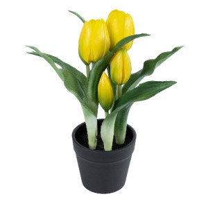 glo-21093-21093_2 GLOBOSTAR® ARTIFICIAL GARDEN YELLOW TULIP 21093 ΔΙΑΚΟΣΜΗΤΙΚΟ ΦΥΤΟ ΚΙΤΡΙΝΗ ΤΟΥΛΙΠΑ Υ23CM