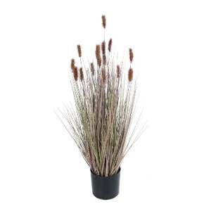 glo-21099-21099_2 GLOBOSTAR® ARTIFICIAL GARDEN BROWN LAGURUS 21099 ΔΙΑΚΟΣΜΗΤΙΚΟ ΦΥΤΟ ΚΑΦΕ ΛΑΓΟΟΥΡΑ Υ70CM