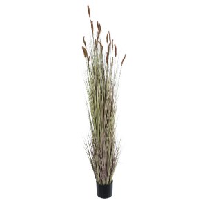 glo-21103-21103_2 GLOBOSTAR® ARTIFICIAL GARDEN BROWN LAGURUS 21103 ΔΙΑΚΟΣΜΗΤΙΚΟ ΦΥΤΟ ΚΑΦΕ ΛΑΓΟΟΥΡΑ Υ180CM