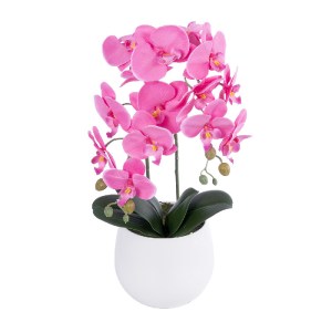 glo-21116-21116_2 GLOBOSTAR® ARTIFICIAL GARDEN PINK ORCHID 21116 ΔΙΑΚΟΣΜΗΤΙΚΟ ΦΥΤΟ ΡΟΖ ΟΡΧΙΔΕΑ Υ45CM