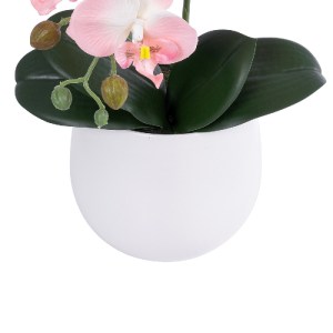 glo-21118-21118_4 GLOBOSTAR® ARTIFICIAL GARDEN SALMON ORCHID 21118 ΔΙΑΚΟΣΜΗΤΙΚΟ ΦΥΤΟ ΡΟΖ-ΠΟΡΤΟΚΑΛΙ ΟΡΧΙΔΕΑ Υ