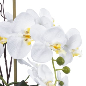 glo-21120-21120_3 GLOBOSTAR® ARTIFICIAL GARDEN WHITE ORCHID 21120 ΔΙΑΚΟΣΜΗΤΙΚΟ ΦΥΤΟ ΛΕΥΚΗ ΟΡΧΙΔΕΑ Υ43CM