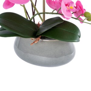 glo-21121-21121_4 GLOBOSTAR® ARTIFICIAL GARDEN PINK ORCHID 21121 ΔΙΑΚΟΣΜΗΤΙΚΟ ΦΥΤΟ ΕΝΤΟΝΟ ΡΟΖ ΟΡΧΙΔΕΑ Υ43CM