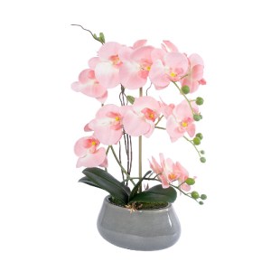 glo-21122-21122_2 GLOBOSTAR® ARTIFICIAL GARDEN SALMON PINK ORCHID 21122 ΔΙΑΚΟΣΜΗΤΙΚΟ ΦΥΤΟ ΡΟΖ-ΠΟΡΤΟΚΑΛΙ ΟΡΧΙ