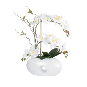 glo-21125-21125_2 GLOBOSTAR® ARTIFICIAL GARDEN WHITE ORCHID 21125 ΔΙΑΚΟΣΜΗΤΙΚΟ ΦΥΤΟ ΛΕΥΚΗ ΟΡΧΙΔΕΑ Υ42CM