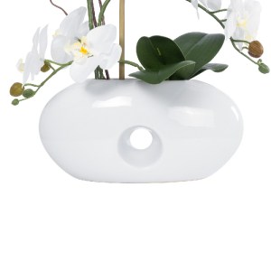 glo-21125-21125_3 GLOBOSTAR® ARTIFICIAL GARDEN WHITE ORCHID 21125 ΔΙΑΚΟΣΜΗΤΙΚΟ ΦΥΤΟ ΛΕΥΚΗ ΟΡΧΙΔΕΑ Υ42CM