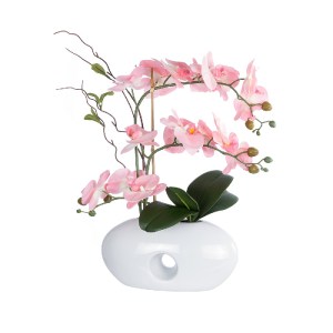 glo-21126-21126_2 GLOBOSTAR® ARTIFICIAL GARDEN PINK ORCHID 21126 ΔΙΑΚΟΣΜΗΤΙΚΟ ΦΥΤΟ ΡΟΖ ΟΡΧΙΔΕΑ Υ42CM