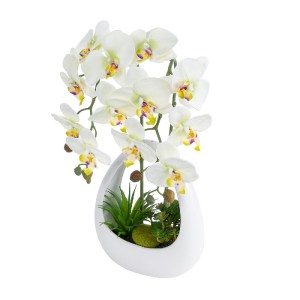 glo-21128-21128_2 GLOBOSTAR® ARTIFICIAL GARDEN WHITE ORCHID 21128 ΔΙΑΚΟΣΜΗΤΙΚΟ ΦΥΤΟ ΛΕΥΚΗ ΟΡΧΙΔΕΑ Υ39CM