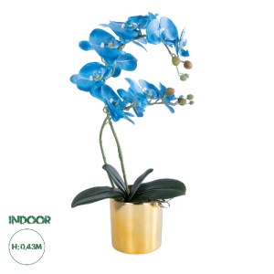 glo-21130-21130_0 GLOBOSTAR® ARTIFICIAL GARDEN BLUE ORCHID 21130 ΔΙΑΚΟΣΜΗΤΙΚΟ ΦΥΤΟ ΜΠΛΕ ΟΡΧΙΔΕΑ Υ43CM