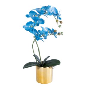 glo-21130-21130_2 GLOBOSTAR® ARTIFICIAL GARDEN BLUE ORCHID 21130 ΔΙΑΚΟΣΜΗΤΙΚΟ ΦΥΤΟ ΜΠΛΕ ΟΡΧΙΔΕΑ Υ43CM