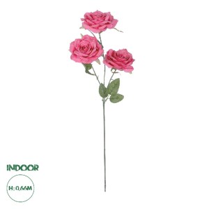 glo-21135-21135_0 GLOBOSTAR® ARTIFICIAL GARDEN  HOT PINK ROSE BRANCH 21135 ΤΕΧΝΗΤΟ ΔΙΑΚΟΣΜΗΤΙΚΟ ΚΛΑΔΙ ΤΡΙΑΝΤ