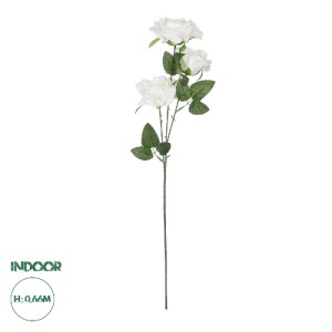 glo-21138-21138_0 GLOBOSTAR® ARTIFICIAL GARDEN WHITE ROSE BRANCH 21138 ΤΕΧΝΗΤΟ ΔΙΑΚΟΣΜΗΤΙΚΟ ΚΛΑΔΙ ΛΕΥΚΟ ΤΡΙΑ