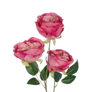glo-21139-21139_3 GLOBOSTAR® ARTIFICIAL GARDEN HOT PINK ROSE BRANCH 21139 ΤΕΧΝΗΤΟ ΔΙΑΚΟΣΜΗΤΙΚΟ ΚΛΑΔΙ ΕΝΤΟΝΟ 