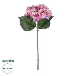 glo-21140-21140_0 GLOBOSTAR® ARTIFICIAL GARDEN PINK HYDRANGEA BRANCH 21140 ΤΕΧΝΗΤΟ ΔΙΑΚΟΣΜΗΤΙΚΟ ΚΛΑΔΙ ΕΝΤΟΝΟ