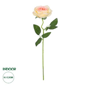 glo-21141-21141_0 GLOBOSTAR® ARTIFICIAL GARDEN CHAMPAGNE ROSE BRANCH 21141 ΤΕΧΝΗΤΟ ΔΙΑΚΟΣΜΗΤΙΚΟ ΚΛΑΔΙ ΣΑΜΠΑΝ