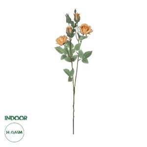 glo-21149-21149_0 GLOBOSTAR® ARTIFICIAL GARDEN SALMON ROSE BRANCH 21149 ΤΕΧΝΗΤΟ ΔΙΑΚΟΣΜΗΤΙΚΟ ΚΛΑΔΙ ΣΑΜΠΑΝΙΖΕ