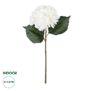 glo-21173-21173_0 GLOBOSTAR® ARTIFICIAL GARDEN WHITE HYDRANGEA BRANCH 21173 ΤΕΧΝΗΤΟ ΔΙΑΚΟΣΜΗΤΙΚΟ ΚΛΑΔΙ ΟΡΤΑΝ