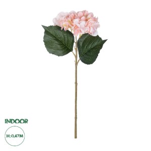 glo-21175-21175_0 GLOBOSTAR® ARTIFICIAL GARDEN SALMON HYDRANGEA BRANCH 21175 ΤΕΧΝΗΤΟ ΔΙΑΚΟΣΜΗΤΙΚΟ  ΚΛΑΔΙ ΟΡΤ