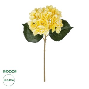 glo-21176-21176_0 GLOBOSTAR® ARTIFICIAL GARDEN YELLOW HYDRANGEA BRANCH 21176 ΤΕΧΝΗΤΟ ΔΙΑΚΟΣΜΗΤΙΚΟ ΚΛΑΔΙ ΟΡΤΑ