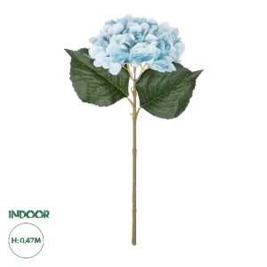 glo-21177-21177_0 GLOBOSTAR® ARTIFICIAL GARDEN SKY BLUE HYDRANGEA BRANCH 21177 ΤΕΧΝΗΤΟ ΔΙΑΚΟΣΜΗΤΙΚΟ ΚΛΑΔΙ ΟΡ