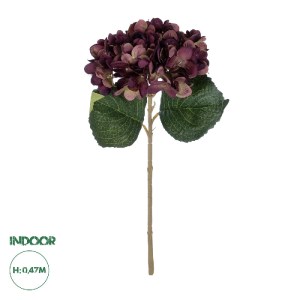glo-21180-21180_0 GLOBOSTAR® ARTIFICIAL GARDEN DARK RED HYDRANGEA BRANCH 21180 ΤΕΧΝΗΤΟ ΔΙΑΚΟΣΜΗΤΙΚΟ ΚΛΑΔΙ ΟΡ