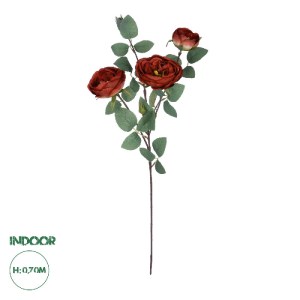 glo-21182-21182_0 GLOBOSTAR® ARTIFICIAL GARDEN RED CLIMBING ROSE BRANCH 21182 ΤΕΧΝΗΤΟ ΔΙΑΚΟΣΜΗΤΙΚΟ ΚΛΑΔΙ ΤΡΙ