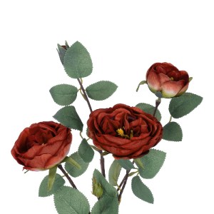 glo-21182-21182_3 GLOBOSTAR® ARTIFICIAL GARDEN RED CLIMBING ROSE BRANCH 21182 ΤΕΧΝΗΤΟ ΔΙΑΚΟΣΜΗΤΙΚΟ ΚΛΑΔΙ ΤΡΙ