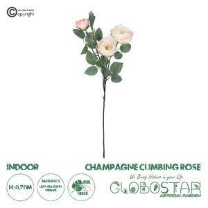 glo-21183-21183_1 GLOBOSTAR® ARTIFICIAL GARDEN CHAMPAGNE CLIMBING ROSE BRANCH 21183 ΤΕΧΝΗΤΟ ΔΙΑΚΟΣΜΗΤΙΚΟ ΚΛΑ