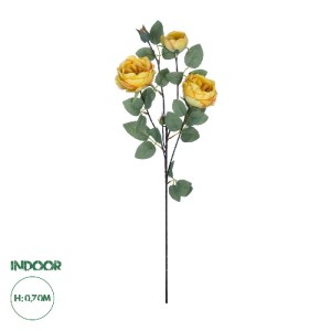 glo-21186-21186_0 GLOBOSTAR® ARTIFICIAL GARDEN YELLOW CLIMBING ROSE BRANCH 21186 ΤΕΧΝΗΤΟ ΔΙΑΚΟΣΜΗΤΙΚΟ ΚΛΑΔΙ 