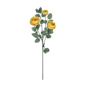 glo-21186-21186_2 GLOBOSTAR® ARTIFICIAL GARDEN YELLOW CLIMBING ROSE BRANCH 21186 ΤΕΧΝΗΤΟ ΔΙΑΚΟΣΜΗΤΙΚΟ ΚΛΑΔΙ 