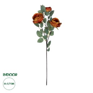 glo-21187-21187_0 GLOBOSTAR® ARTIFICIAL GARDEN CORAL RED CLIMBING ROSE BRANCH 21187 ΤΕΧΝΗΤΟ ΔΙΑΚΟΣΜΗΤΙΚΟ ΚΛΑ