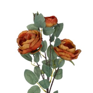 glo-21187-21187_3 GLOBOSTAR® ARTIFICIAL GARDEN CORAL RED CLIMBING ROSE BRANCH 21187 ΤΕΧΝΗΤΟ ΔΙΑΚΟΣΜΗΤΙΚΟ ΚΛΑ