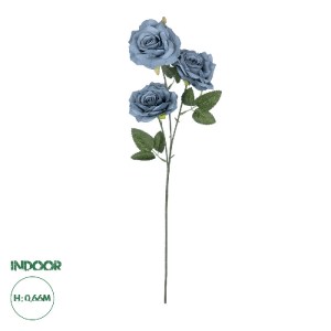 glo-21188-21188_0 GLOBOSTAR® ARTIFICIAL GARDEN GREY BLUE CLIMBING ROSE BRANCH 21188 ΤΕΧΝΗΤΟ ΔΙΑΚΟΣΜΗΤΙΚΟ ΚΛΑ