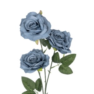 glo-21188-21188_3 GLOBOSTAR® ARTIFICIAL GARDEN GREY BLUE CLIMBING ROSE BRANCH 21188 ΤΕΧΝΗΤΟ ΔΙΑΚΟΣΜΗΤΙΚΟ ΚΛΑ