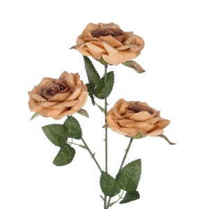 glo-21189-21189_3 GLOBOSTAR® ARTIFICIAL GARDEN PEACH  CLIMBING ROSE BRANCH 21189 ΤΕΧΝΗΤΟ ΔΙΑΚΟΣΜΗΤΙΚΟ ΚΛΑΔΙ 