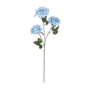 glo-21191-21191_2 GLOBOSTAR® ARTIFICIAL GARDEN SKY BLUE CLIMBING ROSE BRANCH 21191 ΤΕΧΝΗΤΟ ΔΙΑΚΟΣΜΗΤΙΚΟ ΚΛΑΔ