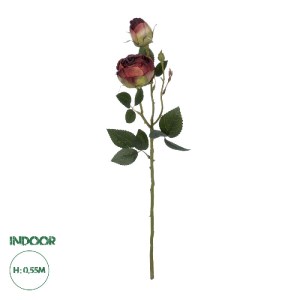 glo-21197-21197_0 GLOBOSTAR® ARTIFICIAL GARDEN RED DAMASK CLIMBING ROSE BRANCH 21197 ΤΕΧΝΗΤΟ ΔΙΑΚΟΣΜΗΤΙΚΟ ΚΛ