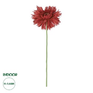 glo-21207-21207_0 GLOBOSTAR® ARTIFICIAL GARDEN RED GERBERA BRANCH 21207 ΤΕΧΝΗΤΟ ΔΙΑΚΟΣΜΗΤΙΚΟ ΚΛΑΔΙ ΖΕΡΜΠΕΡΑΣ