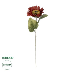 glo-21214-21214_0 GLOBOSTAR® ARTIFICIAL GARDEN RED SUNFLOWER  BRANCH 21214 ΤΕΧΝΗΤΟ ΔΙΑΚΟΣΜΗΤΙΚΟ ΚΛΑΔΙ ΗΛΙΟΤΡ