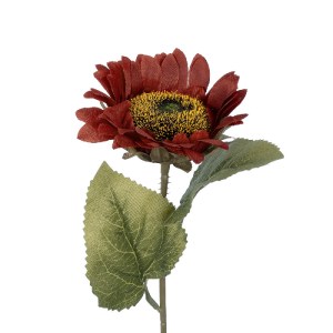 glo-21214-21214_3 GLOBOSTAR® ARTIFICIAL GARDEN RED SUNFLOWER  BRANCH 21214 ΤΕΧΝΗΤΟ ΔΙΑΚΟΣΜΗΤΙΚΟ ΚΛΑΔΙ ΗΛΙΟΤΡ