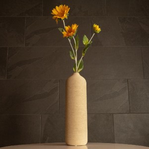 glo-21246-21246_7 GLOBOSTAR® ARTIFICIAL GARDEN VALENCIA 21246 ΔΙΑΚΟΣΜΗΤΙΚΟ ΚΕΡΑΜΙΚΟ ΒΑΖO ΜΠΕΖ Π10 X Μ10 X Υ33 CM